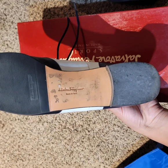 Vtg Salvatore Ferragamo Black and White Oxfords - Picture 4 of 9